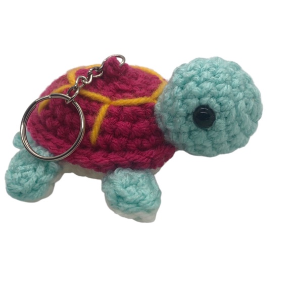Hand Crochet  Sea Turtle  Amigurumi Keychain Bag Accessories - Picture 12 of 16